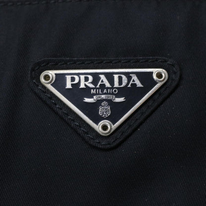 PRADA Chain Shoulder Bag Nylon Black Auth ep1201