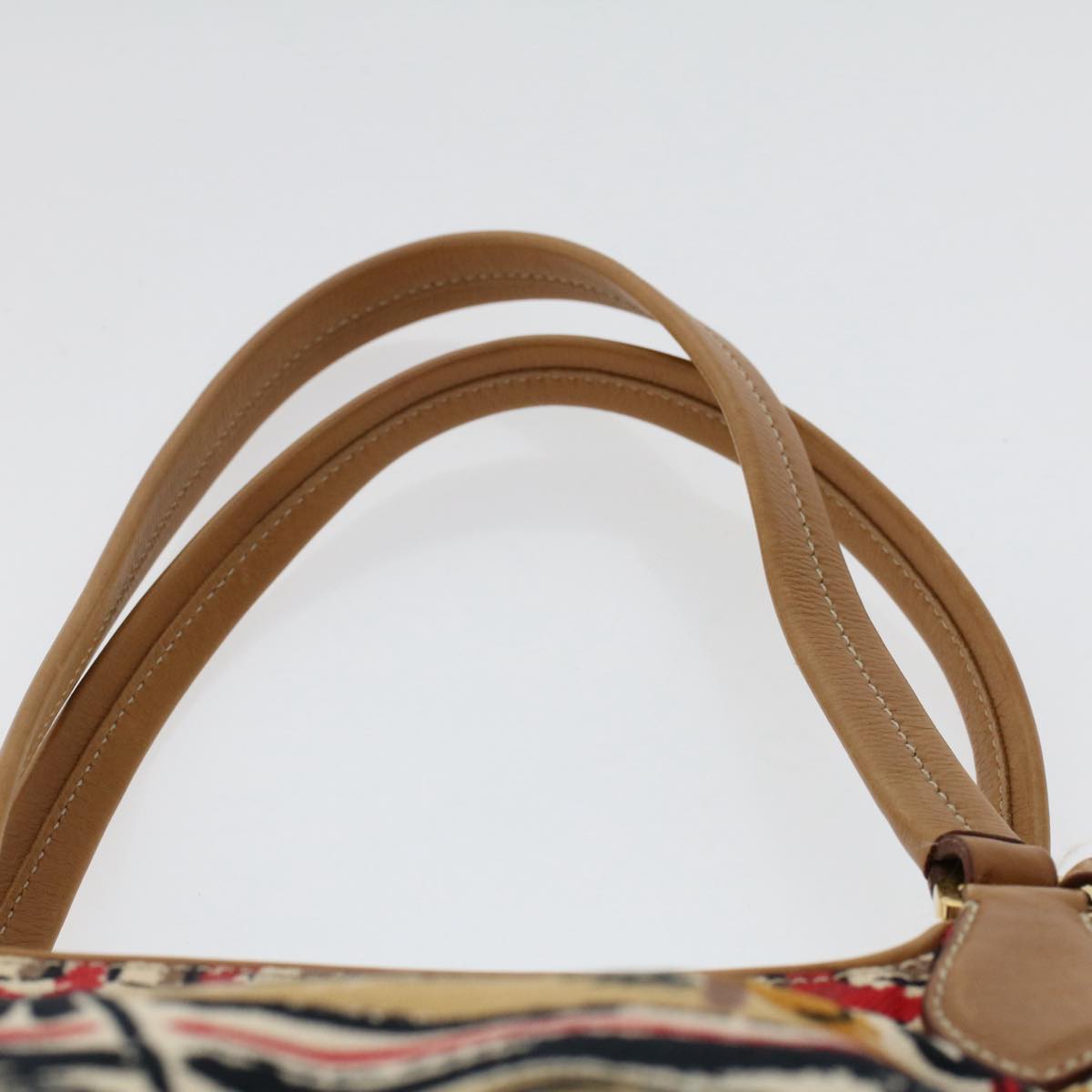 PRADA Shoulder Bag Canvas Brown Auth ep1246