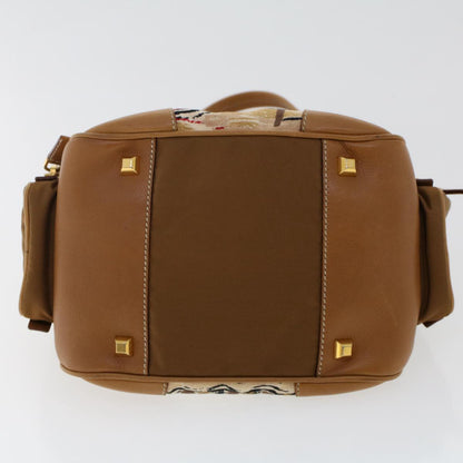 PRADA Shoulder Bag Canvas Brown Auth ep1246