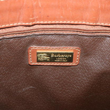 BurberrySs Nova Check Tote Bag PVC Leather Beige Auth ep1961