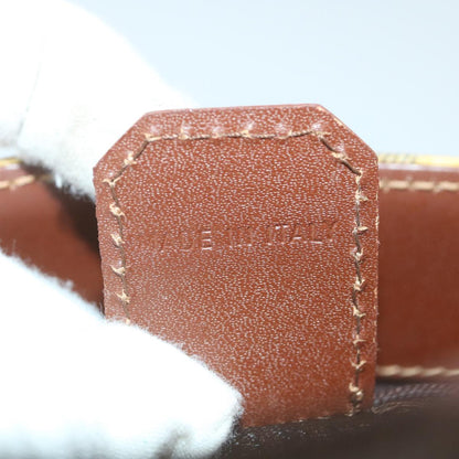 Burberry Nova Check Hand Bag PVC Leather Beige Auth ep2162