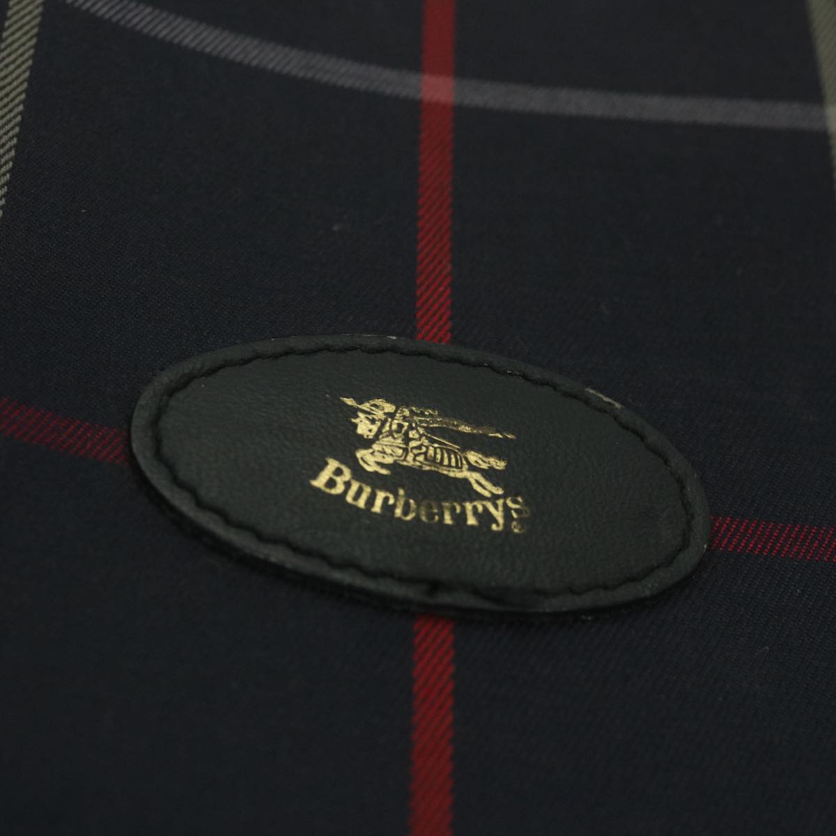 BurberrySs Nova Check Hand Bag Nylon Canvas Navy Auth ep2181