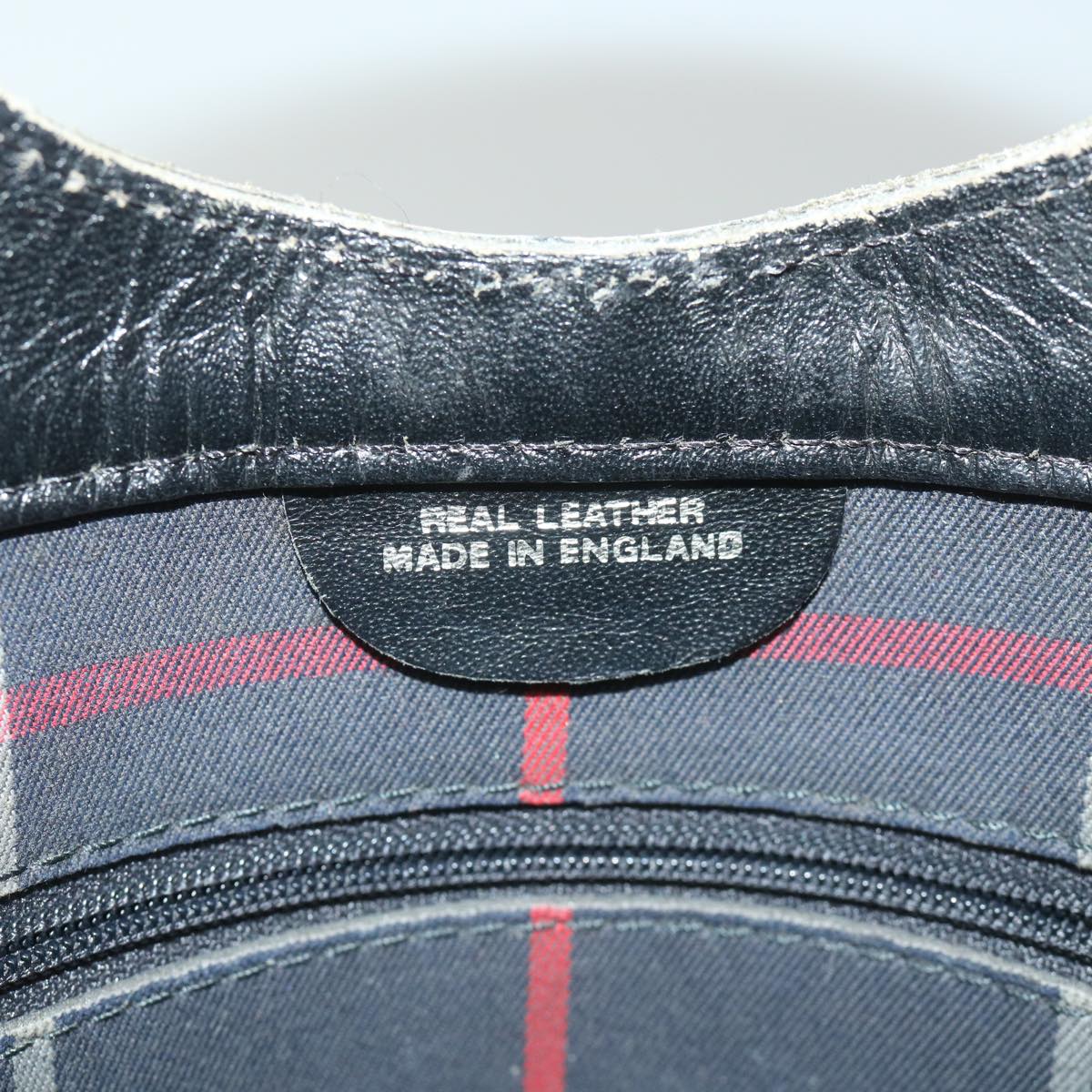 BurberrySs Nova Check Hand Bag Nylon Canvas Navy Auth ep2181