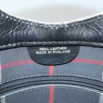 BurberrySs Nova Check Hand Bag Nylon Canvas Navy Auth ep2181
