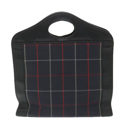 BurberrySs Nova Check Hand Bag Nylon Canvas Navy Auth ep2181