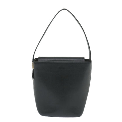 BurberrySs Shoulder Bag Leather Black Auth ep2237