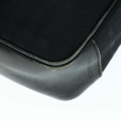 Burberry Shoulder Bag Canvas Leather Black Auth ep2582
