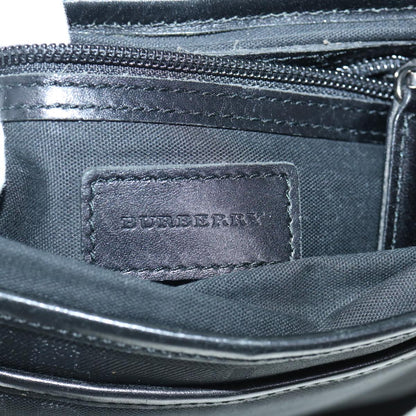 Burberry Shoulder Bag Canvas Leather Black Auth ep2582