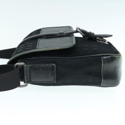 Burberry Shoulder Bag Canvas Leather Black Auth ep2582