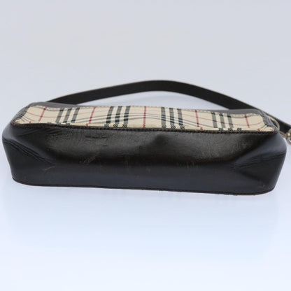 Burberry Nova Check Shoulder Bag Nylon Beige Auth ep2705