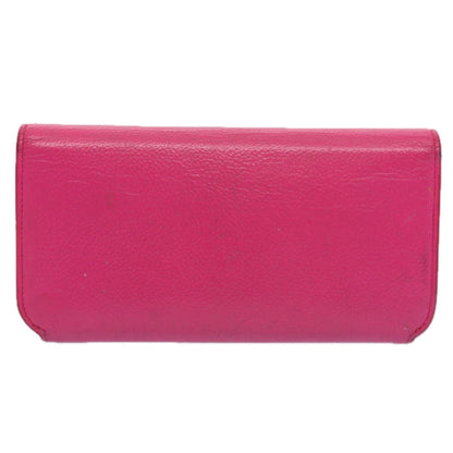Balenciaga Long Wallet Leather Pink 594289 Auth ep2776