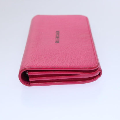 Balenciaga Long Wallet Leather Pink 594289 Auth ep2776