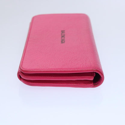 Balenciaga Long Wallet Leather Pink 594289 Auth ep2776