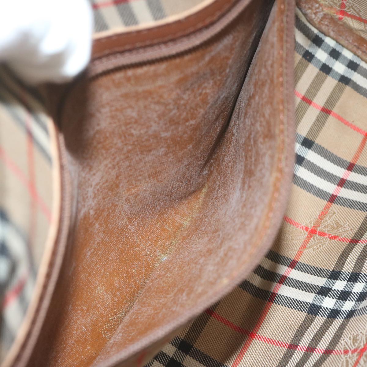 BurberrySs Hand Bag Leather Brown Auth ep2804