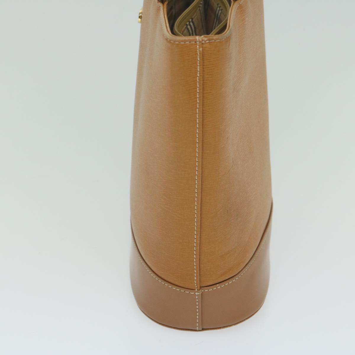 Burberry Tote Bag Leather Brown Auth ep2860