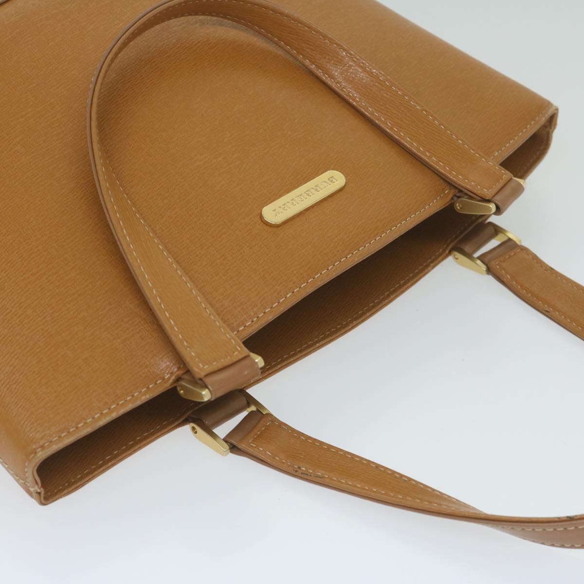 Burberry Tote Bag Leather Brown Auth ep2860