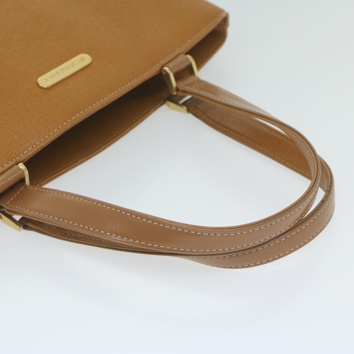 Burberry Tote Bag Leather Brown Auth ep2860