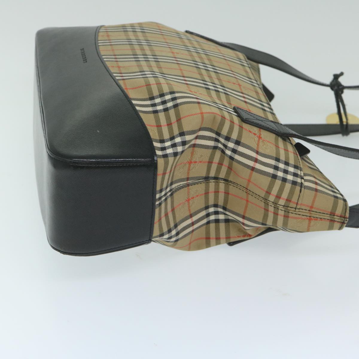 Burberry Nova Check Shoulder Bag Canvas Beige Auth ep2883