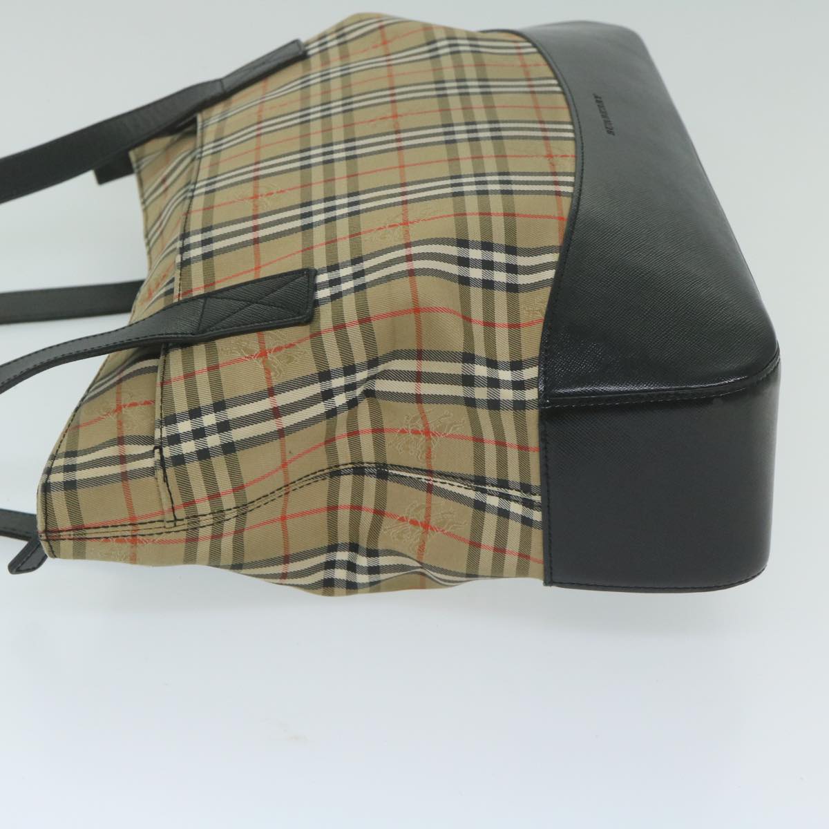 Burberry Nova Check Shoulder Bag Canvas Beige Auth ep2883