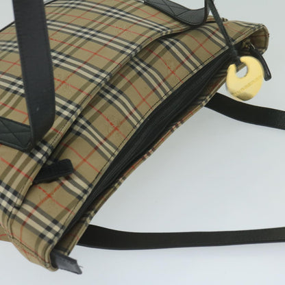 Burberry Nova Check Shoulder Bag Canvas Beige Auth ep2883