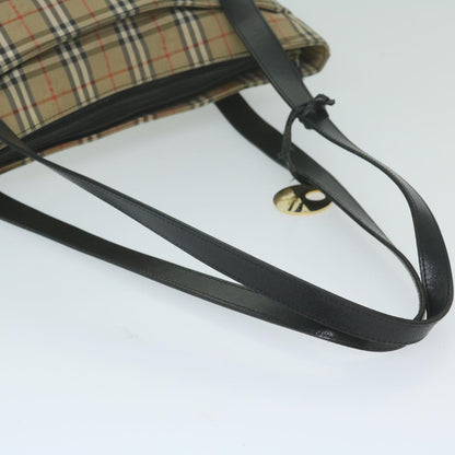 Burberry Nova Check Shoulder Bag Canvas Beige Auth ep2883