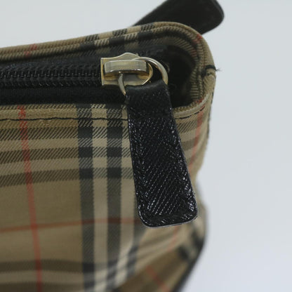 BurberrySs Nova Check Hand Bag Canvas Beige Auth ep3023