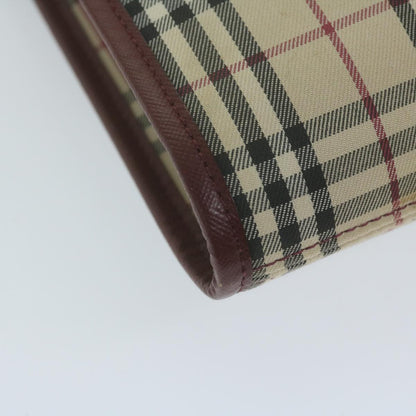 Burberry Nova Check Shoulder Bag Canvas Beige Auth ep3200