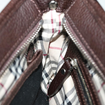 Burberry Shoulder Bag Leather Brown Auth ep3221