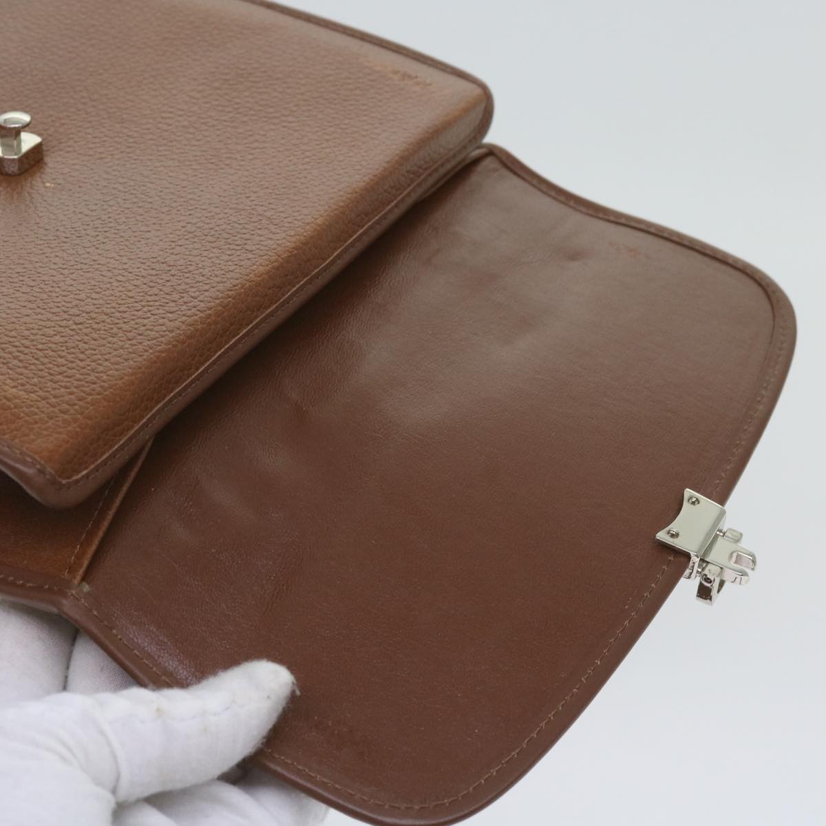 BurberrySs Hand Bag Leather 2way Brown Auth ep3329