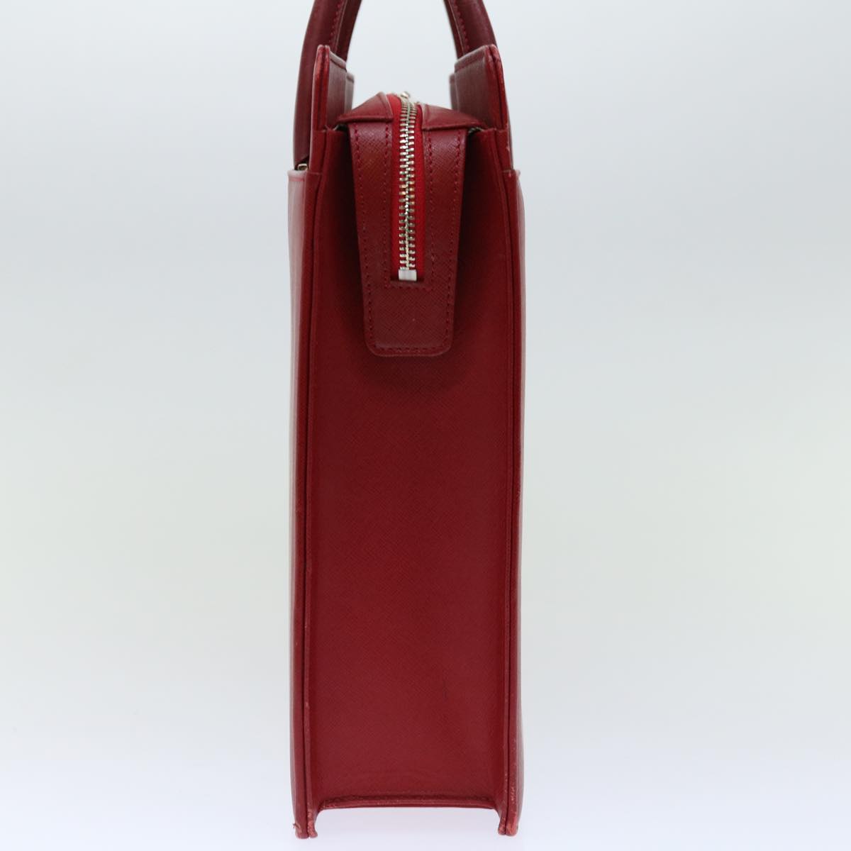 Burberry Hand Bag Safiano leather Red Auth ep3405