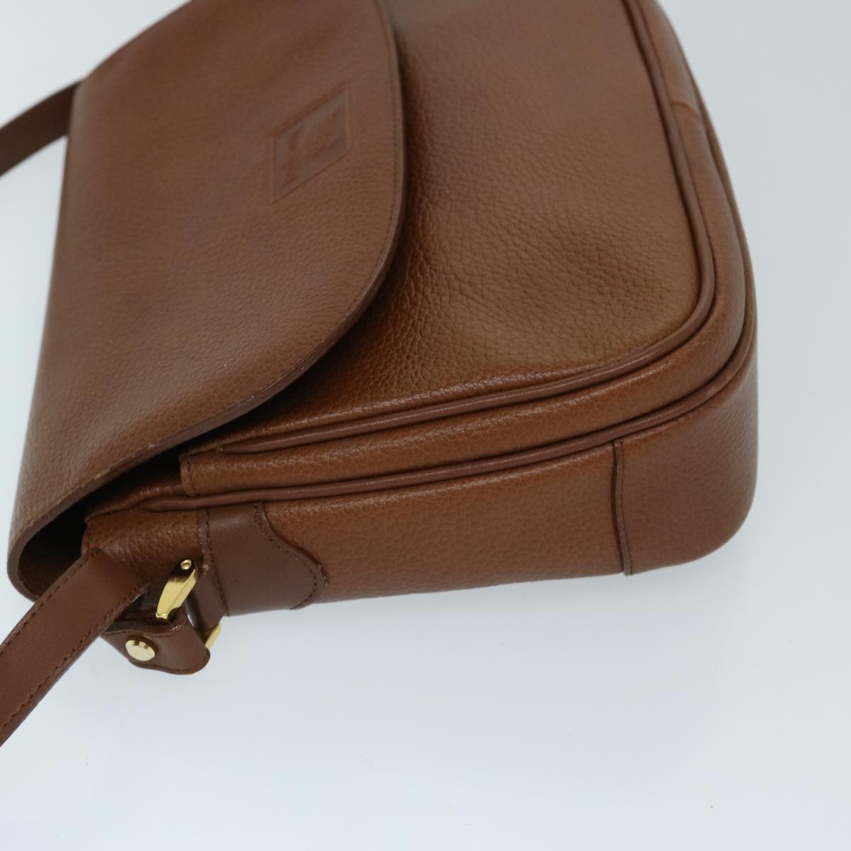 BurberrySs Shoulder Bag Leather Brown Auth ep3760