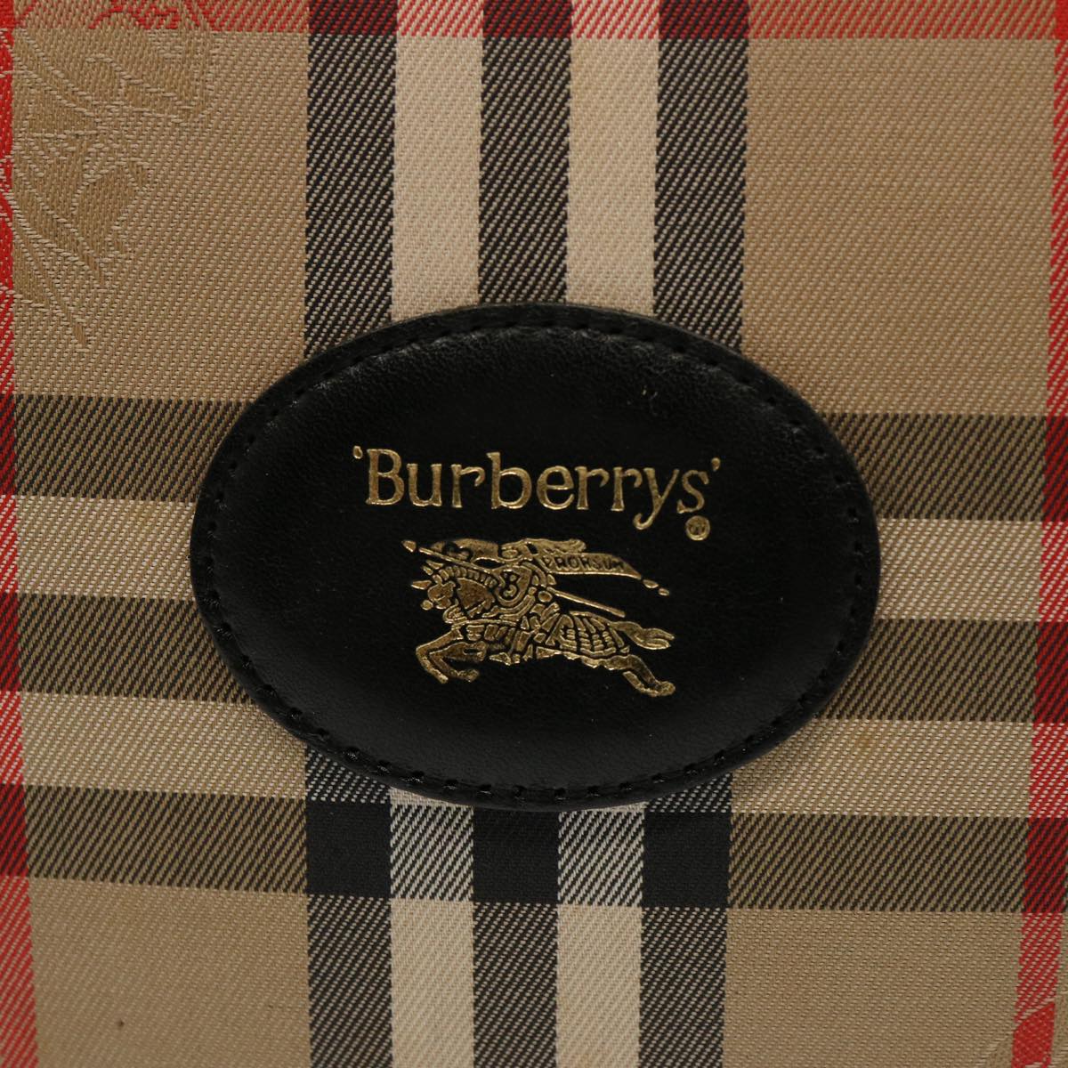 BURBERRYSs Nova Check Shoulder Bag Canvas Beige Black Auth ep4300
