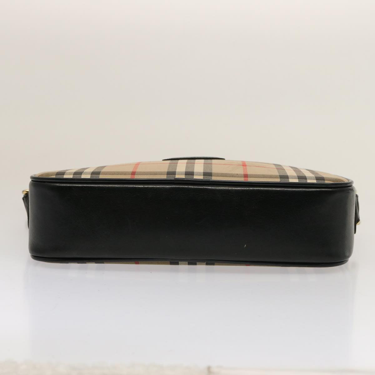 BURBERRYSs Nova Check Shoulder Bag Canvas Beige Black Auth ep4300