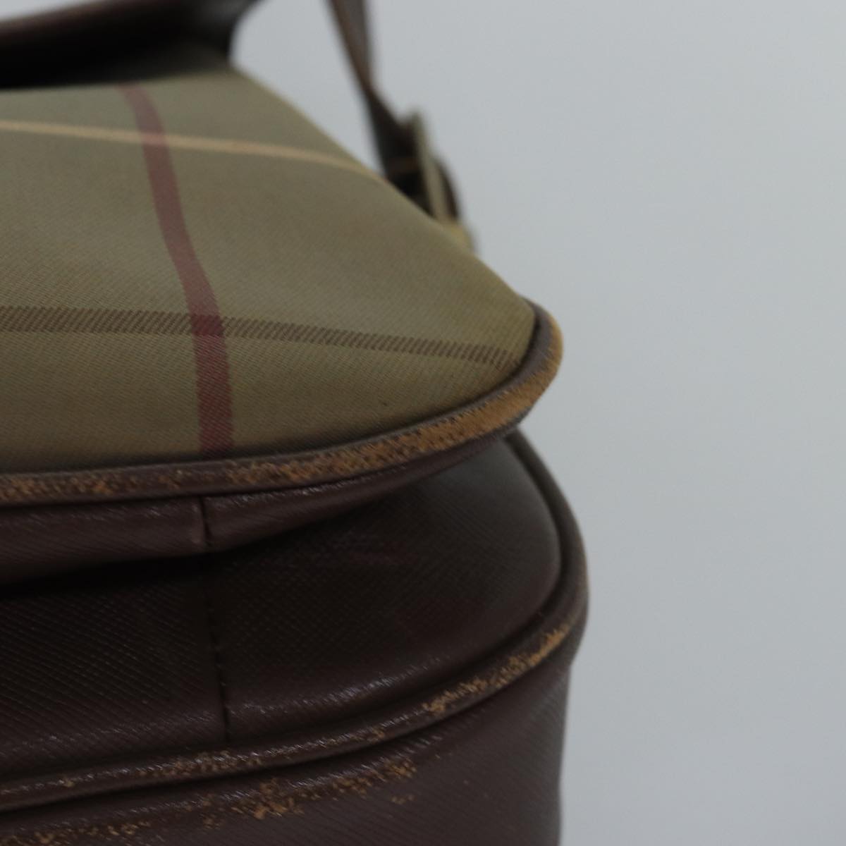 BURBERRYSs Nova Check Shoulder Bag Canvas Beige Brown Auth ep4359