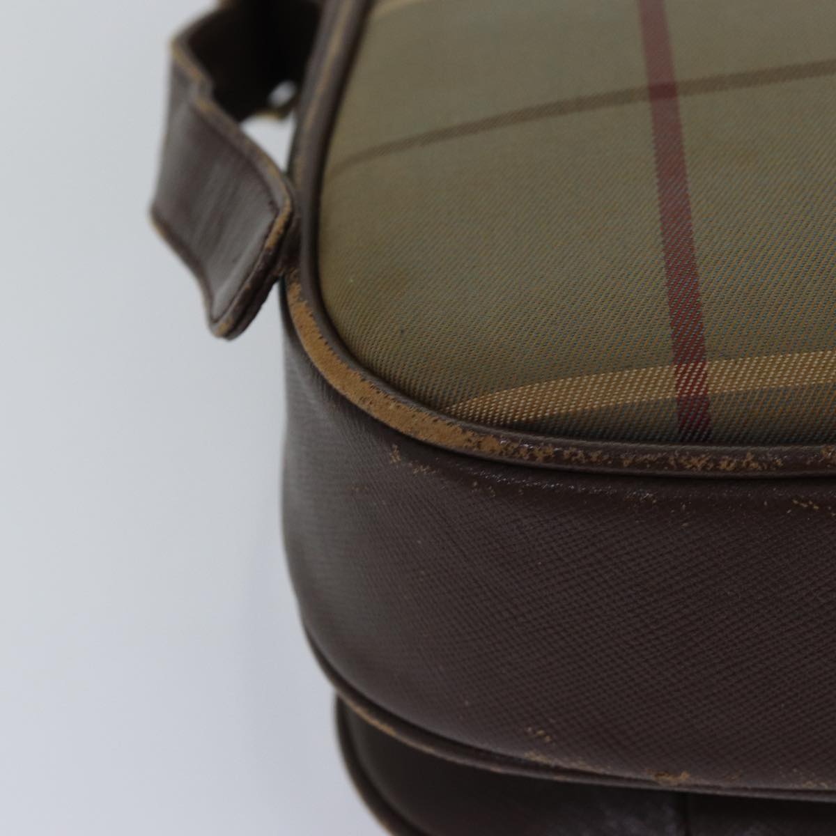 BURBERRYSs Nova Check Shoulder Bag Canvas Beige Brown Auth ep4359