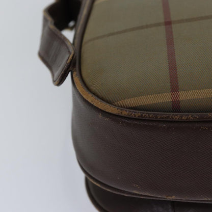 BURBERRYSs Nova Check Shoulder Bag Canvas Beige Brown Auth ep4359