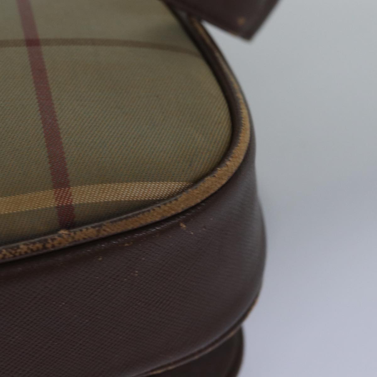 BURBERRYSs Nova Check Shoulder Bag Canvas Beige Brown Auth ep4359