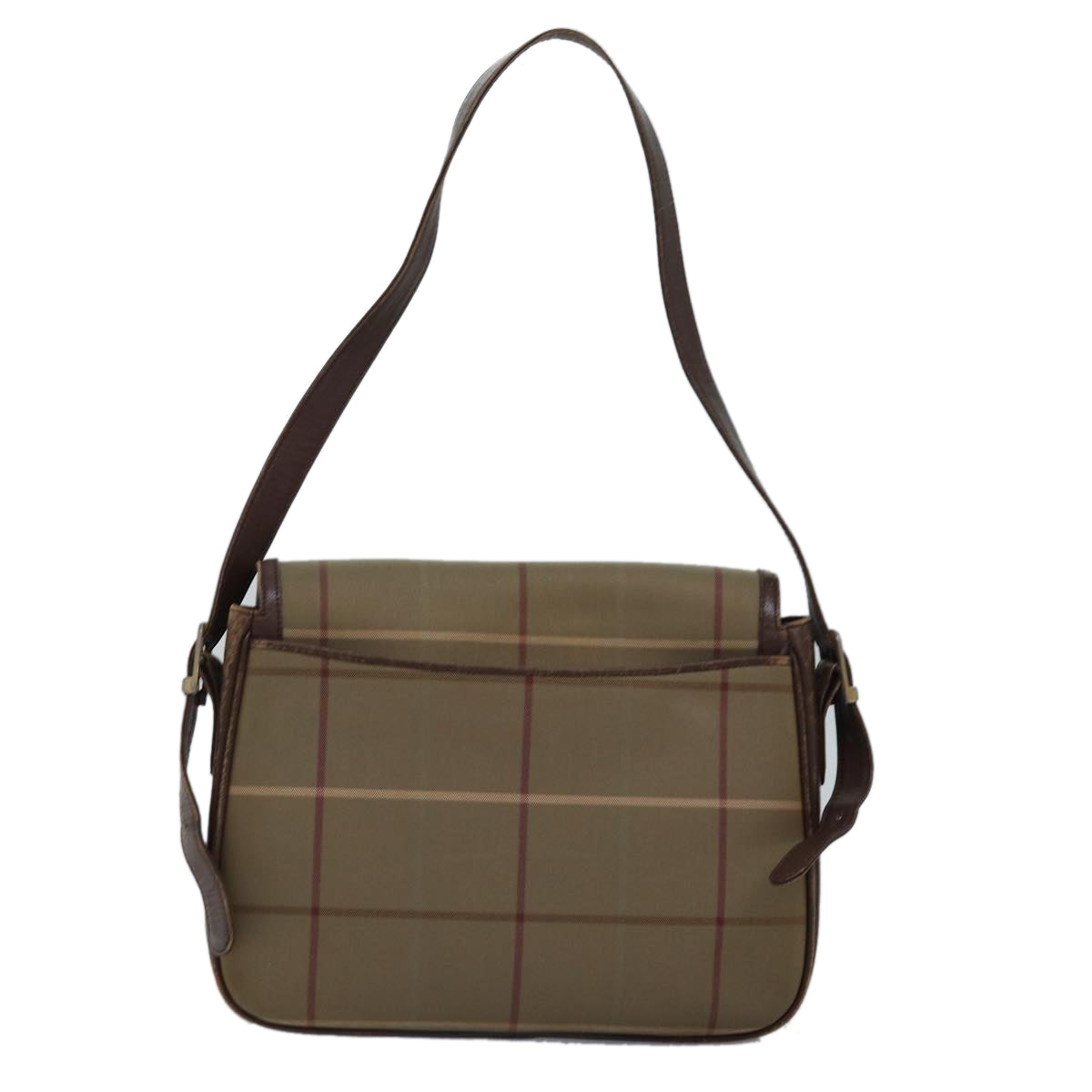 BURBERRYSs Nova Check Shoulder Bag Canvas Beige Brown Auth ep4359