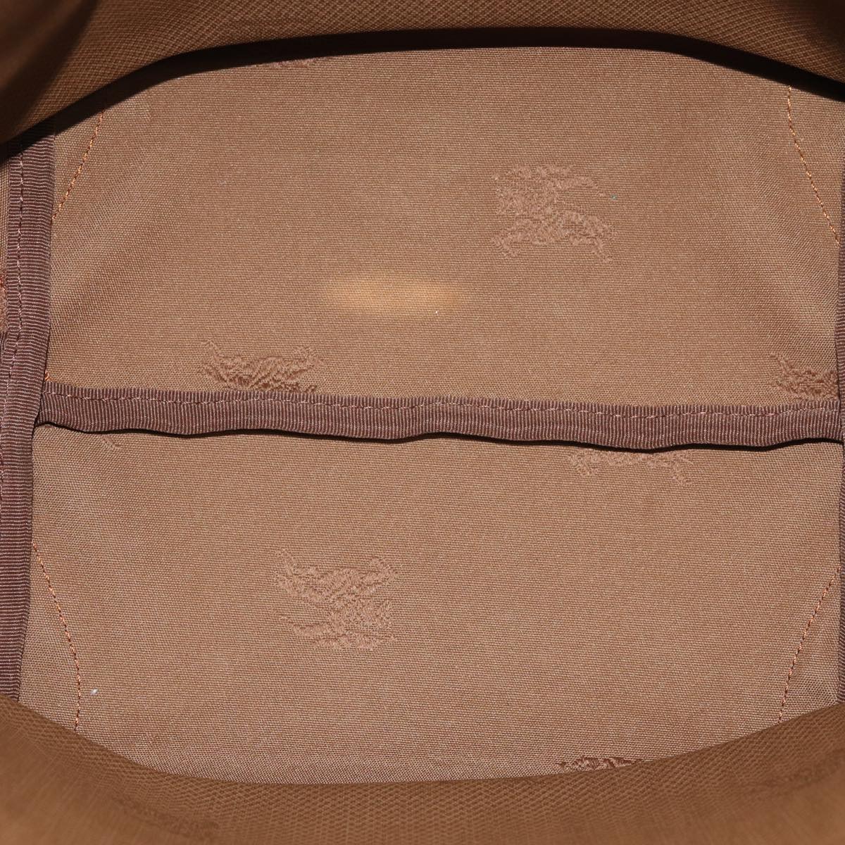 BURBERRYSs Nova Check Hand Bag Canvas Beige Auth ep4362