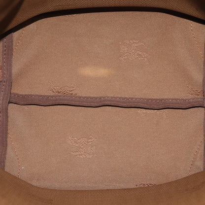 BURBERRYSs Nova Check Hand Bag Canvas Beige Auth ep4362