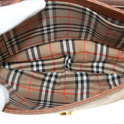BURBERRYSs Shoulder Bag Leather Brown Auth ep4387