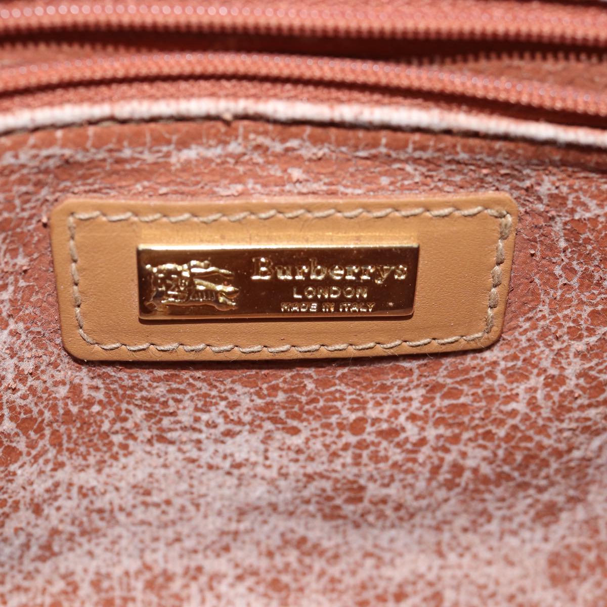 BURBERRYSs Nova Check Shoulder Bag PVC Leather Beige Auth ep4407