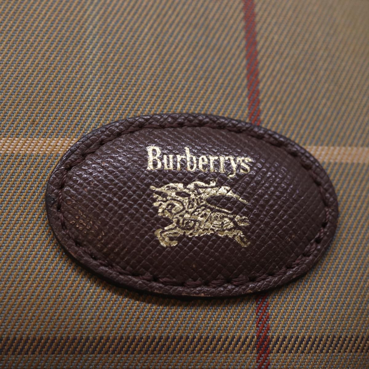 BURBERRYSs Nova Check Shoulder Bag Canvas Brown Auth ep4438