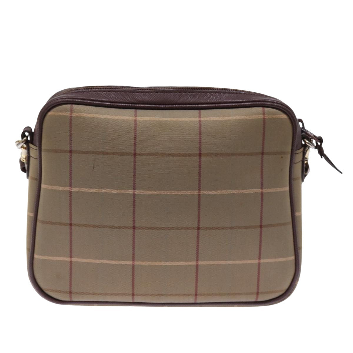 BURBERRYSs Nova Check Shoulder Bag Canvas Brown Auth ep4438