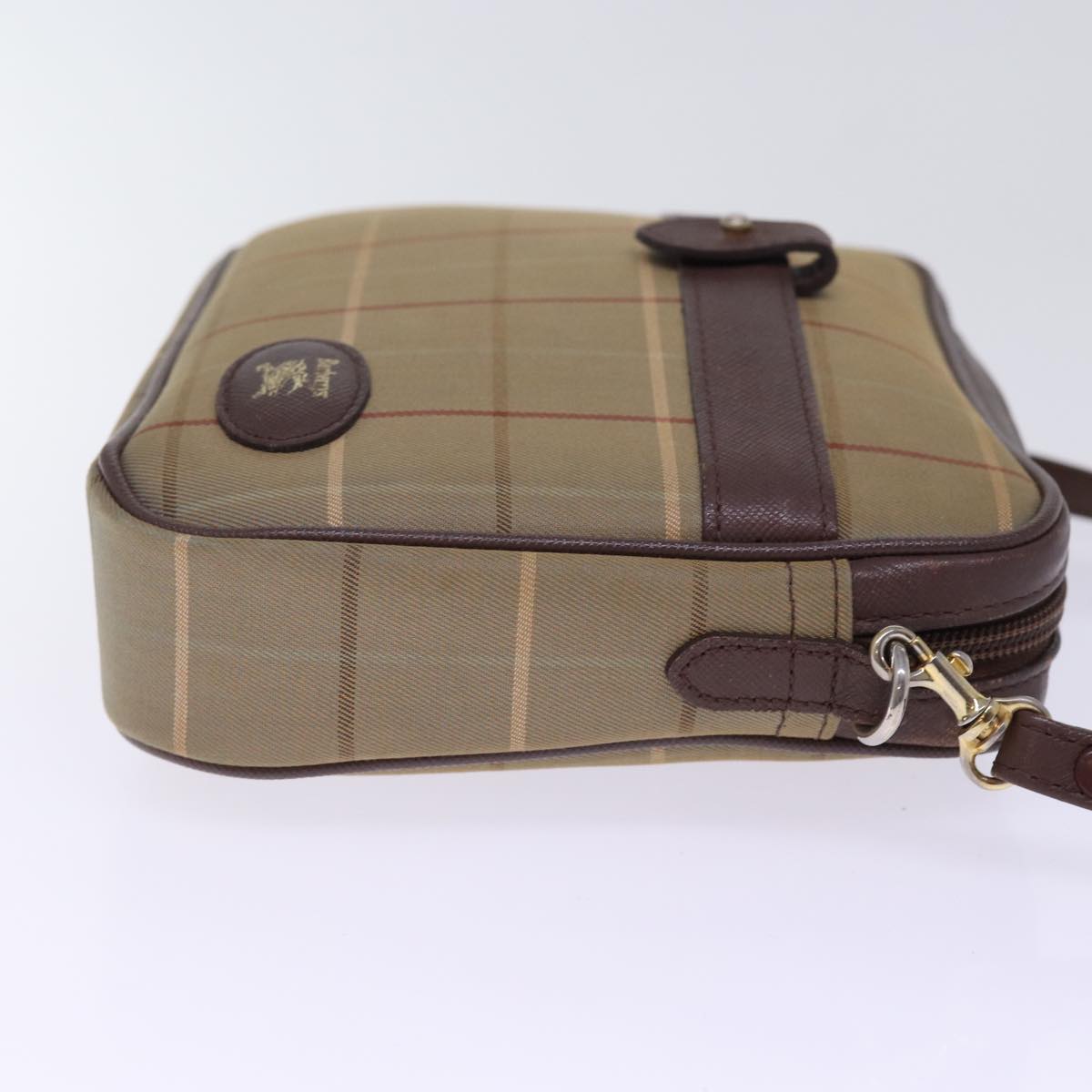 BURBERRYSs Nova Check Shoulder Bag Canvas Brown Auth ep4438