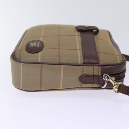 BURBERRYSs Nova Check Shoulder Bag Canvas Brown Auth ep4438