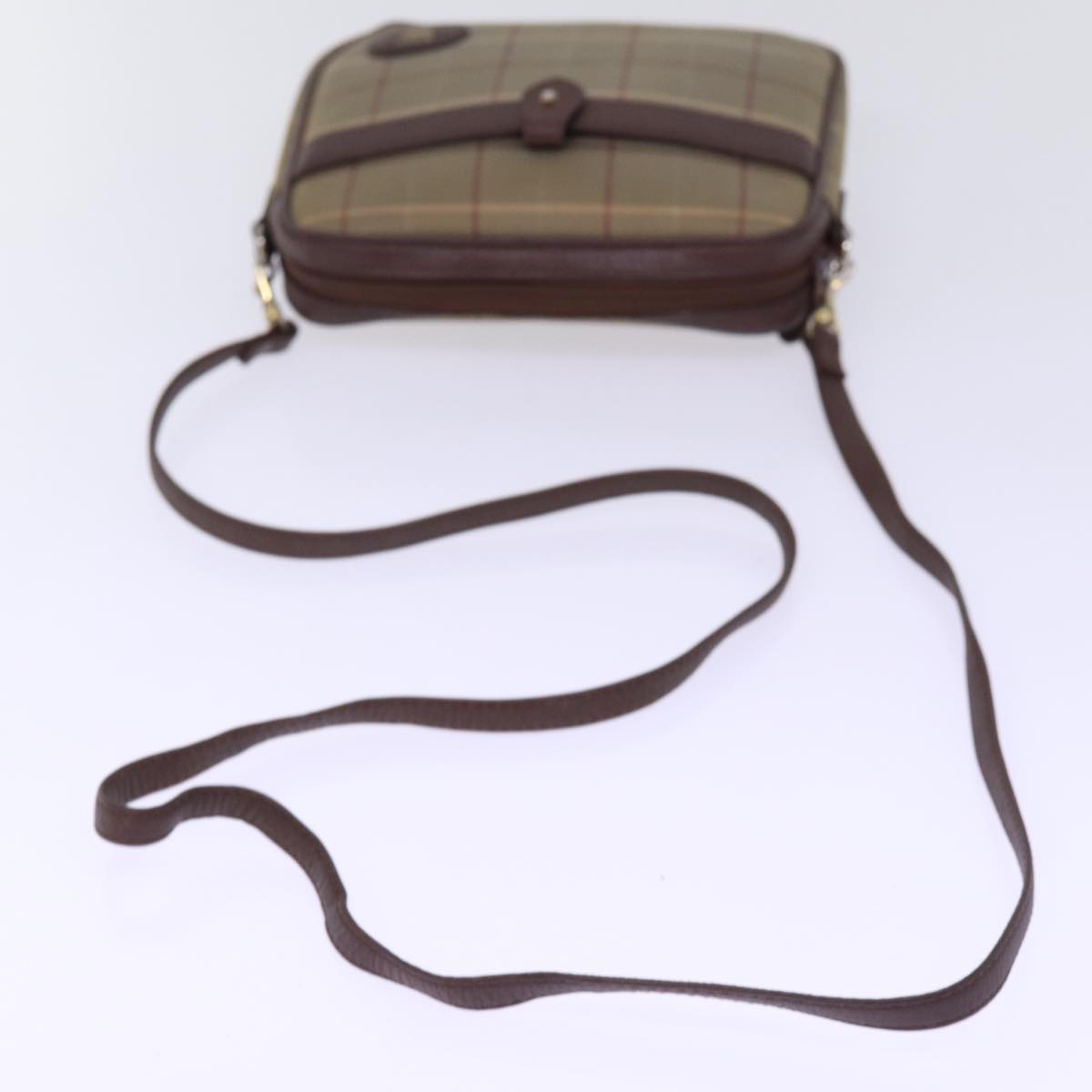 BURBERRYSs Nova Check Shoulder Bag Canvas Brown Auth ep4438