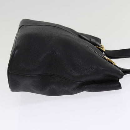 BURBERRYSs Hand Bag Leather Black Auth ep4536