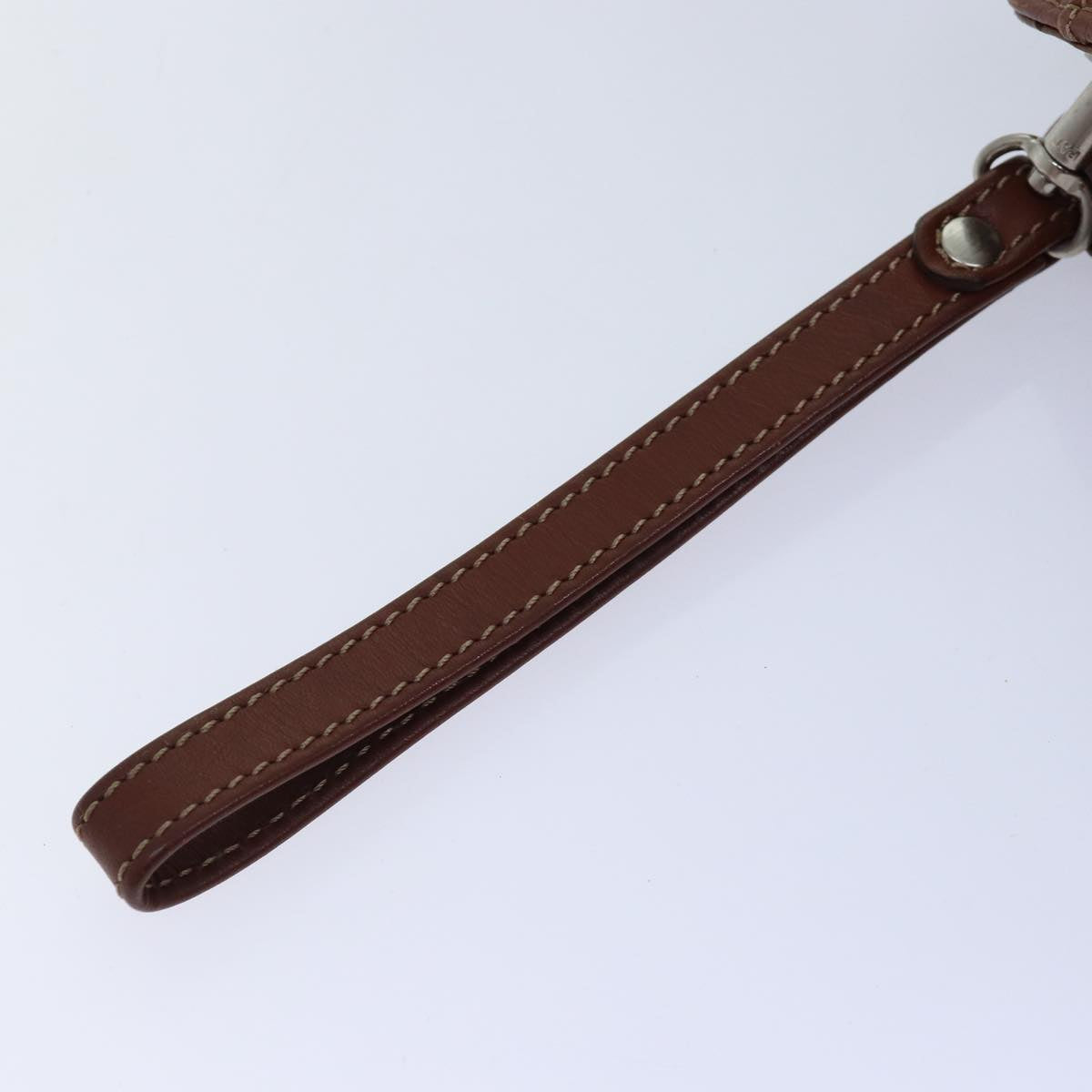 BURBERRYSs Clutch Bag Leather Brown Auth ep4543