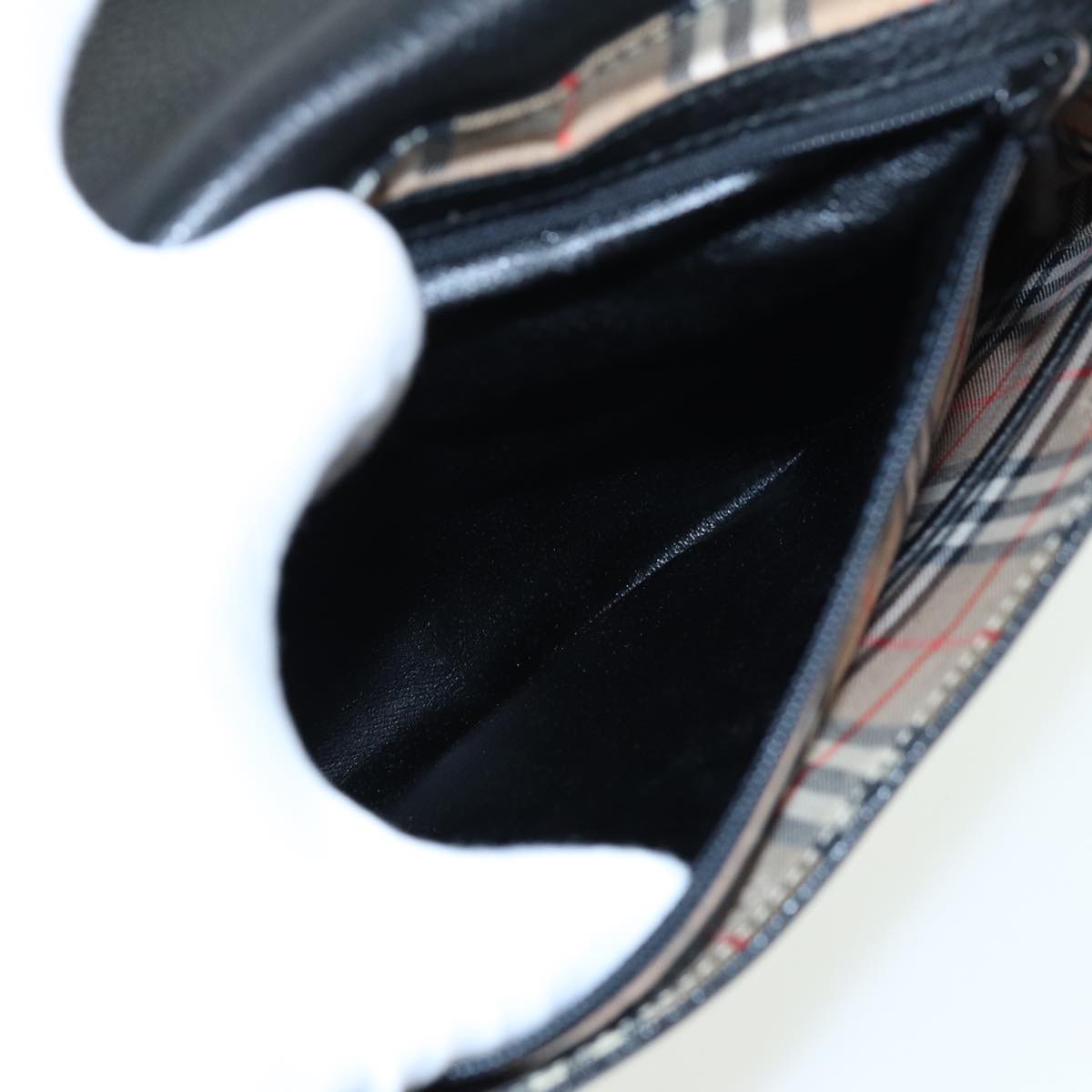 BURBERRYSs Shoulder Bag Leather Black Auth ep4638